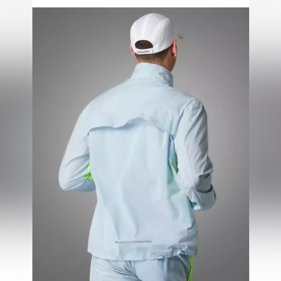 NWT-Adidas-XL-gray& green-break the norm running jacket full zip, lightweight. - Picture 2 of 16